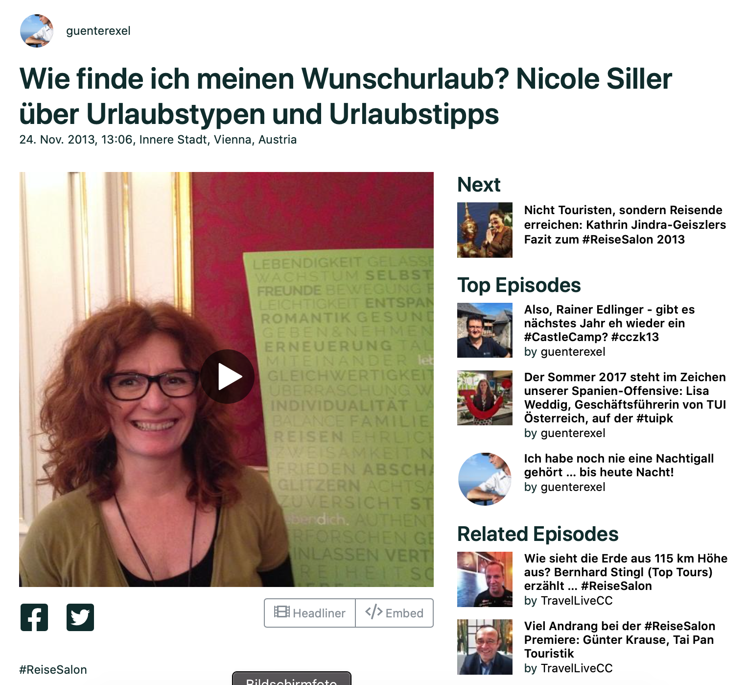 Nicole Siller "Wunschurlaub, Urlaubstipps" Interview Günter Exel 11/2013